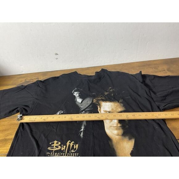 Vintage 90s 1998 Buffy The Vampire Slayer - Angel Retro Horror Movie Tee Sz L - Picture 7 of 10